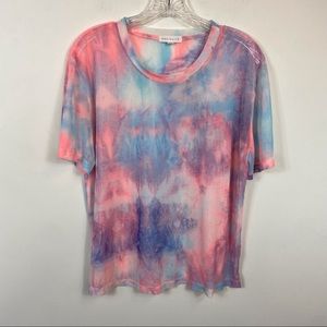 Social lite Pastel Tye Dye See Through top